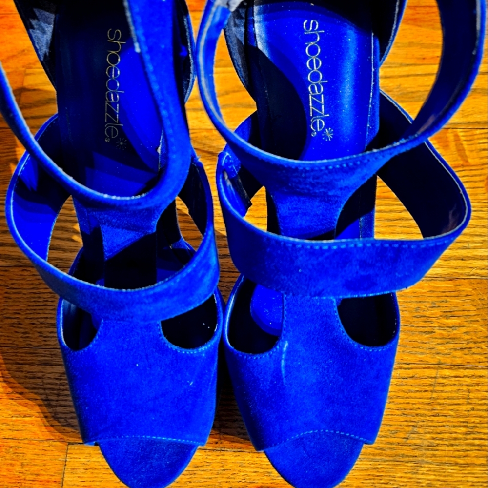 Shoe Dazzle Women's Vibrant Blue Heels FINAL Price